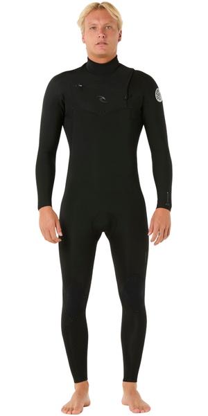 2026 Rip Curl Mens Dawn Patrol 4/3mm Chest Zip Wetsuit 16QMFS - Black